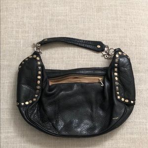 Juicy Couture black leather hobo bag